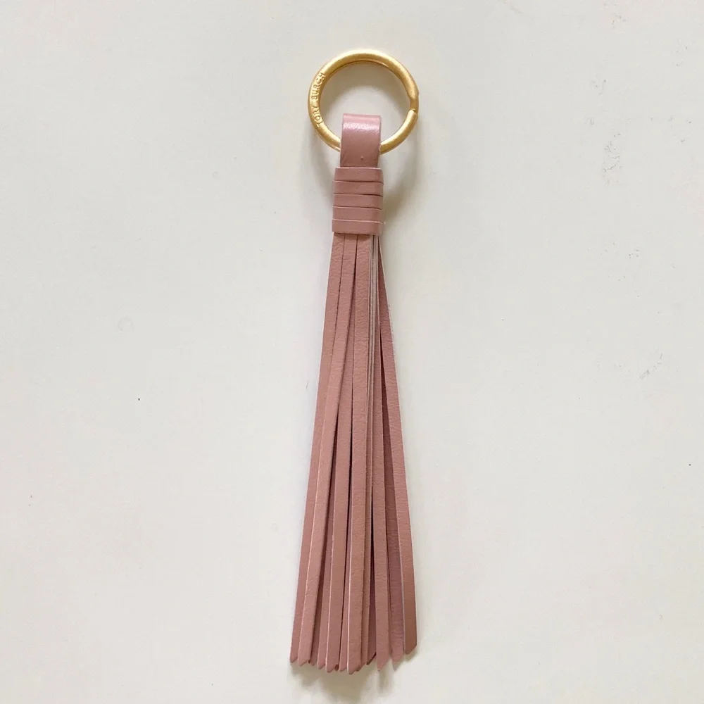 Tory Burch Pink Moon Leather Bag charm Key Tassel